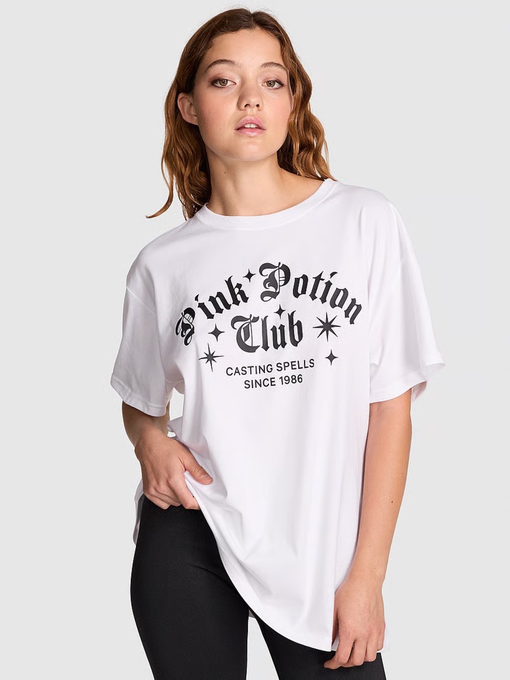 VS PINK 💖 Halloween / SUMMERWEEN - Pink Potion Club - Campus Cotton Tee - Size M